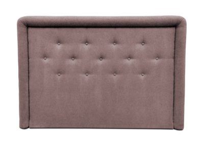 Headboard Upholstered in Fabric with Buttons, 170 x 120 cm - Good Night. Brown Colour