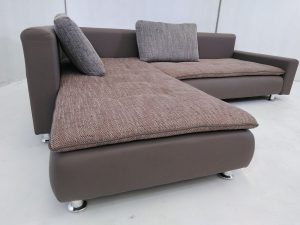A fabric corner sofa recently delivered to Dénia