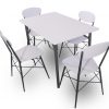 Комплект: стол обеденный 110 x 70 см и стула, белый и серый - Familio