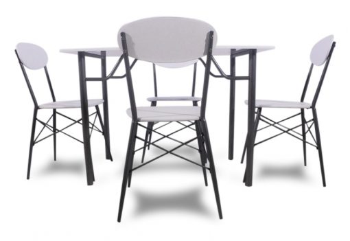 Inexpensive Set of 4 Chairs and Dining Table - Familio