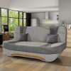 Compact Folding Sofa - Olivia. Light grey and grey fabrics - 11