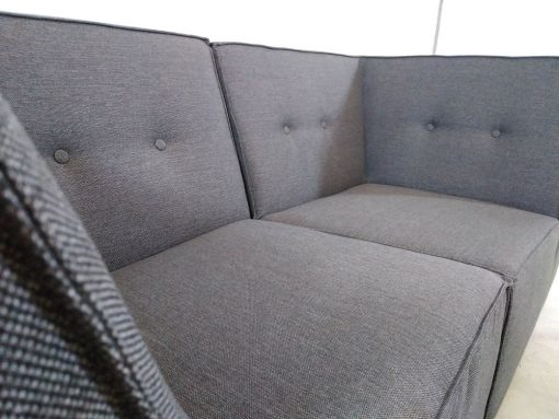 Seats. Small Modular 2 Seater Sofa and Pouffe - Modules