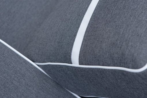 Textura de tela. Sofá chaise longue cama gris con arcón - Bermuda