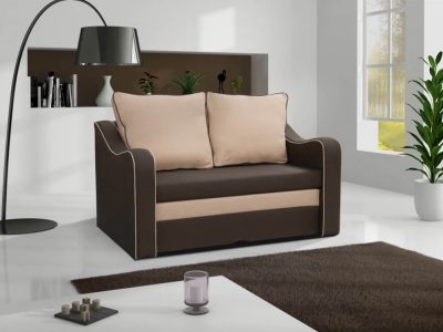 Pequeño sofá cama en color marrón - Trieste