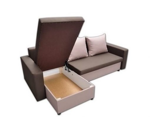 Arcón abierto. Sofá chaise longue cama con arcón - Turin