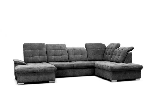 Reclining Headrests. U-shaped Sofa with Pull-out Bed - Toronto