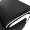 Armrest. Sofa Set in Black and White Faux Leather 3 Seater and 2 Seater - Naples