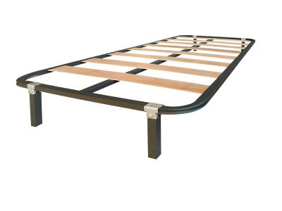 Single Slatted Bed Base 90 x 190 cm with Legs - Laminor