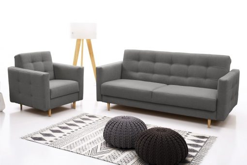 Conjunto de un sofá cama y un sillón (3+1) - Karlstad