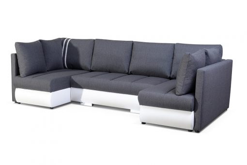 Compact U-shaped Sofa with Bed, 2 Chaise Longues, 3 Storages - Bora