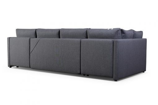 Outer Back Upholstery. Small U-shaped Sofa with Bed, 2 Chaise Longues, 3 Storages - Bora