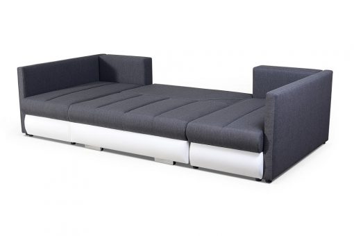 Turned Into Bed. Small U-shaped Sofa with Bed, 2 Chaise Longues, 3 Storages - Bora