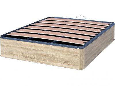 Недорогая кровать с реечным основанием и местом для хранения - Easy. Светло-коричневый цвет (Cambria)