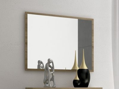 Настенное зеркало с коричневой рамой 90 x 75 см - Cremona