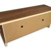 Backside of the Stand with 2 Cable Hole. TV Stand with Imitation Wood Finish Alabama