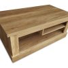Mesa de centro 110 x 60 cm, con revistero, acabado efecto madera - Alabama