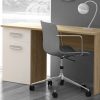 Desk 120 x 50 cm with Drawer in White and Brown - Rimini