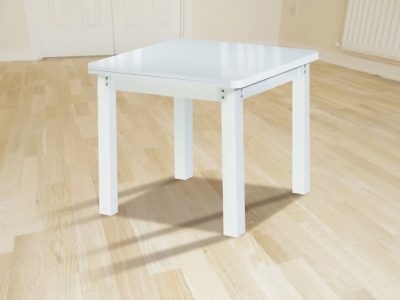 Square Dining Table 90 x 90 cm, Extending to 180 cm - Vejle. White Colour