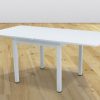 Table Extended to 180 cm. Dining Table 90 x 90 cm - Vejle. White Colour