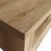 Superficie del tope con detalles de acabado efecto madera. Mesa de centro con revistero - Alabama