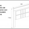 Размеры изголовья кровати с отделкой под дерево - Alabama