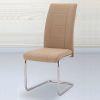 Silla de comedor moderna tapizada en tela beige - Aspe