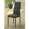 Silla tapizada en tela de color gris - Benissa