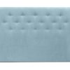 Double Bed Headboard, 160 x 120, Upholstered in Fabric with Buttons - Dream. Light Blue Colour