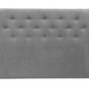 Double Bed Headboard, 160 x 120, Upholstered in Fabric with Buttons - Dream. Grey Colour