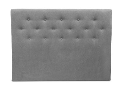Cabecero cama doble, 160 x 120, tapizado en tela, con botones - Dream. Color gris
