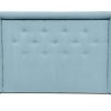 Cabecero de cama tapizado con botones, 170 x 120 cm - Good Night. Azul claro