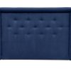 Cabecero de cama tapizado con botones, 170 x 120 cm - Good Night. Azul oscuro