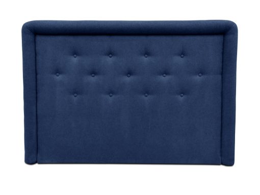 Cabecero de cama tapizado con botones, 170 x 120 cm - Good Night. Azul oscuro