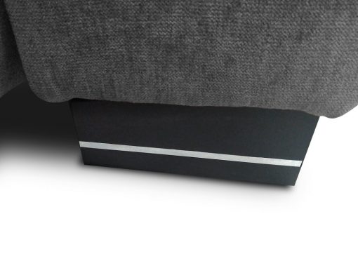 Patas de madera del sofá cheslón cama apertura italiana - Madrid. Tela gris oscuro