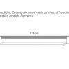 Размеры навесной полки с панелью в стиле "прованс" - модель Provence