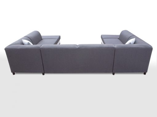 Tapizado detras. Sofa esquinero en forma de U con cama y 2 arcones - Azores