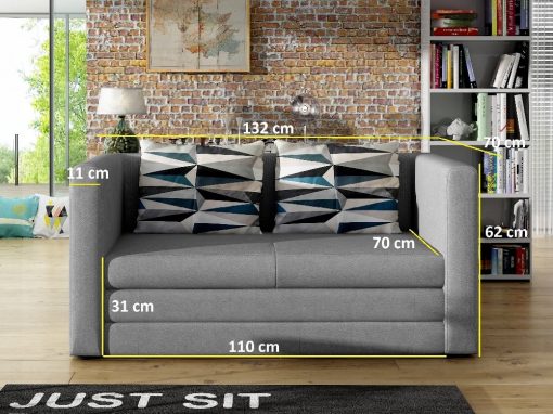 Medidas del sofá cama 2 plazas económico modelo Oxford