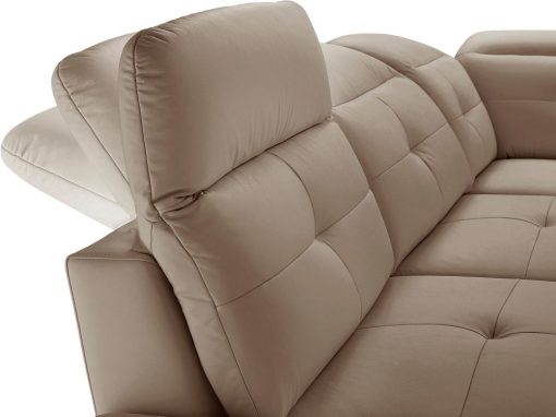 Reposacabezas reclinables del sofá rinconera moderno de piel auténtica - modelo New York