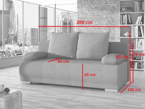 Medidas del sofá cama de 2 metros modelo Salford