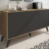 Aparador moderno con patas inclinadas, 153 cm – Lucca