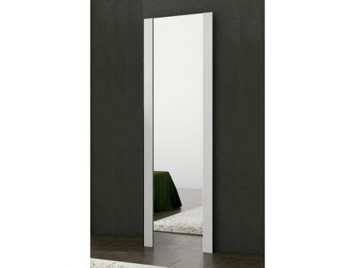 Espejo de cuerpo entero con marco, 180 cm - Cremona. Color blanco