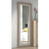 Espejo grande vertical con marco bicolor 180 x 60 cm - Catania. Color roble con blanco