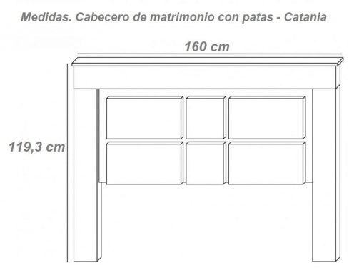 Размеры изголовья двуспальной кровати с ножками - Catania