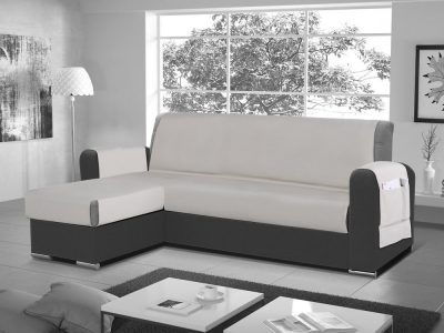 Funda salvasofá para sofá chaise longue - Cuvert 01. Color 'lino'. Esquina lado izquierdo