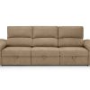 Large three seater sofa without chaise longue - Cartagena. Beige fabric