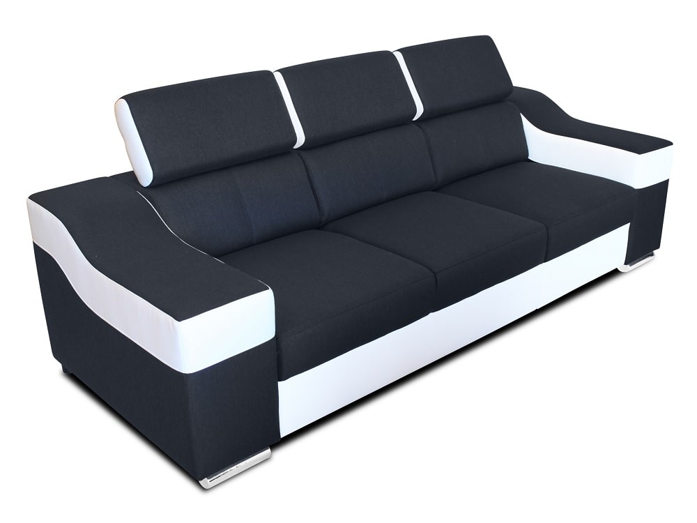 Sofá 3 plazas con reposacabezas reclinables y brazos anchos - Grenoble -  Don Baraton: tienda de sofás, colchones y muebles