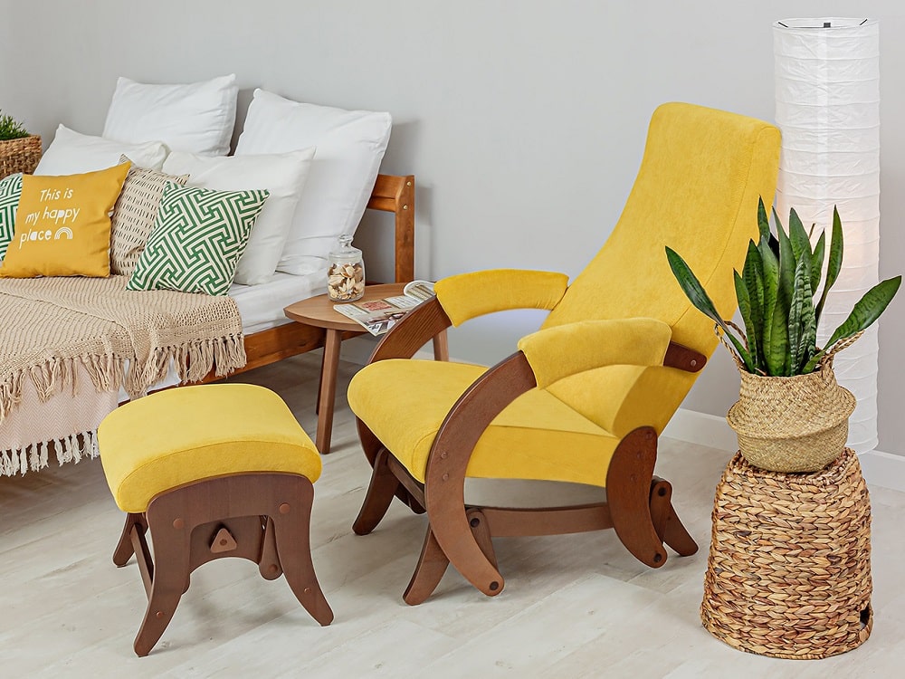 Glider Nursing Chair and Footstool 
