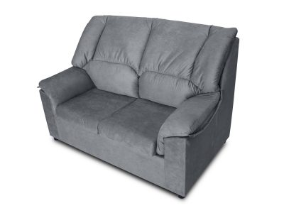 Small inexpensive 2-seater sofa - Nimes. Grey stain-resistant fabric