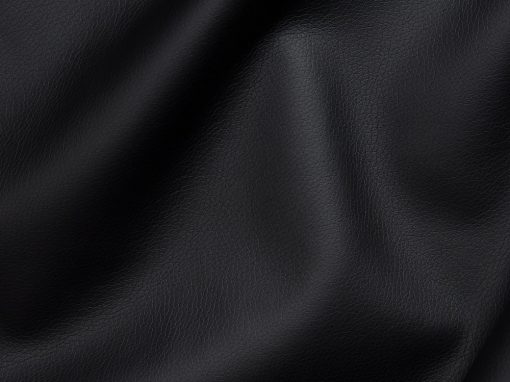 Piel sintética, color negro del sofá chaise longue grande modelo Vernon
