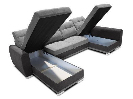 Dos arcones abiertos del sofá en forma de U modelo Stratford